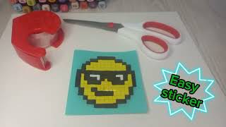 How to make a sticker | Easy sticker tutorial | Pixel art ideas