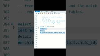 How to use left join in SQL #shorts #sqlupdate #sqltutorial #left #leftjoin #excel #sqllanguage