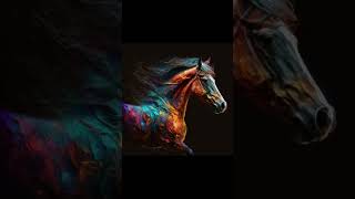 abstract illustration of a horse + wind