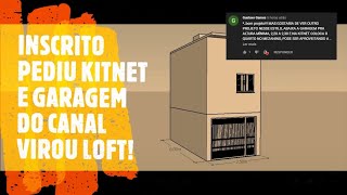 INSCRITO PEDIU! NOSSO KITNET COM GARAGEM GANHOU MEZANINO! 3,50x6,00m