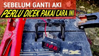 Cek kerusakan aki atau dinamo ampere yang bermasalah ❓❓