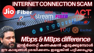 Internet connection scam malayalam | how to take fastest internet connection #fibernet #internet #ai