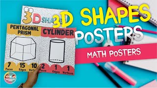 Get to know 3D shapes through cute 3D Shapes Posters - LINK IN DESCRIPTION !