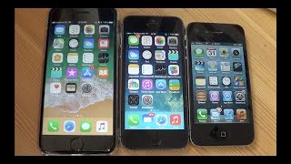 iOS 6.1.3 vs 7.1.2 vs 11.2.1 - Speed Test