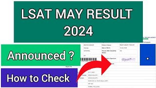 LSAT May Result 2024 | How To Check LSAT Result 2024