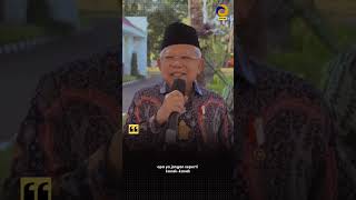 WAPRES MA'RUF TANGGAPI CANDAAN KETUA UMUM PARTAI AMANAT NASIONAL SOAL SALAT DAN PILPRES