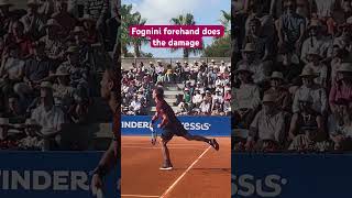 Fabio Fognini serve and forehands vs Lukas Neumayer in Montemar Challenger final #atp