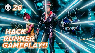 *NEW* HACK RUNNER LTM! 26 Kill Solo Vs Squad High Kill Gameplay Win (HYPER SCAPE BATTLE ROYALE)