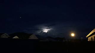 Lightning in the night sky in The Villages, Florida