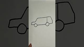 Draw a car fast and easy. #SHORT