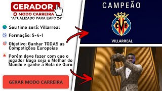 O *GERADOR DE CARREIRA* DO BIT FUT FOI ATUALIZADO PRO EAFC 24!