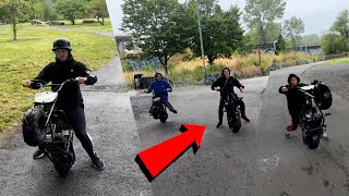 LITTLE BROTHERS FIRST WHEELIE BATTLE ON MINI DIRTBIKE!! *OWU*