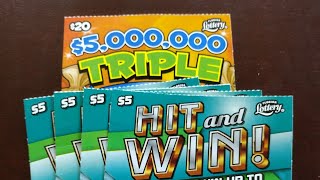 New scratchies!!!! $5 Hit and win, and $20 5mil triple match