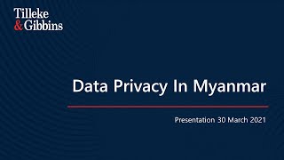 [EN] Data Privacy in Myanmar