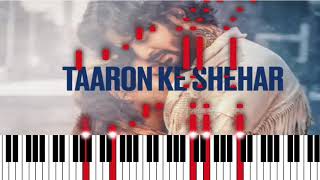 Taaron Ke Shehar Song | Piano Tutorial | Neha Kakkar,Sunny Kaushal|Jubin Nautiyal,Jaani | Rishabh DA