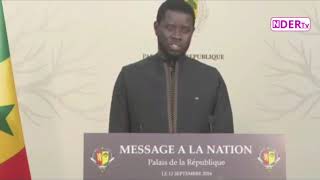 Discours à la nation du pr bassirou diomay faye