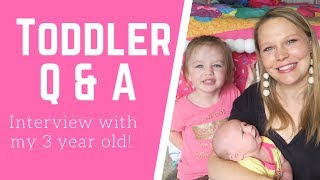 Toddler Q & A | Toddler Interview Questions | Cute Toddler Interview