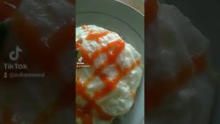 telor ceplok saus tomat + nasi putih/makanan praktis bagi yang sedang kelaparan#shorts #subscribers