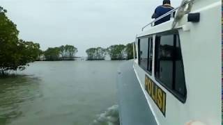 Asyik..Naik Kapal Polisi Perairan. Wisata Mangrove Pandansari Brebes Part 3