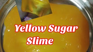 Yellow Sugar Slime (Easy to make) Vlog 14