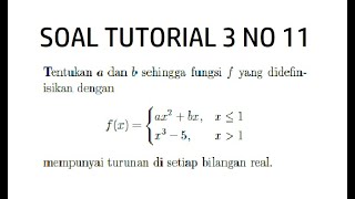 KALKULUS I: Soal Tutorial 3 No.11 | Eksistensi Turunan