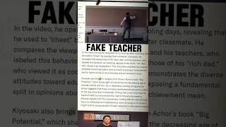 Real vs fake teacher #money #author #teacher #richdad #crypto #investing #robertkiyosaki #money