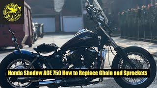 Honda Shadow ACE 750 How to Replace Chain and Sprockets