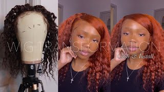 Color & Install This FULL LACE Wig COPPER | WIG TRANSFORMATION | Risha Tonae'