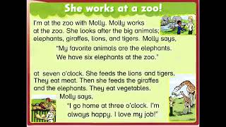 Level 2 - Unit 9 - Part E (Reading) - She works at a zoo!