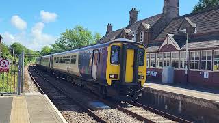 Class 156s depart Ravenglass