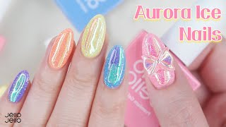 [ENG] 젤로젤로 Ι 알록달록 오로라 얼음🧊 셀프네일 Ι Aurora Ice Nails