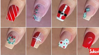 Easy Christmas nailart designs ideas || Nail art for beginners|| Nail art at home 💅