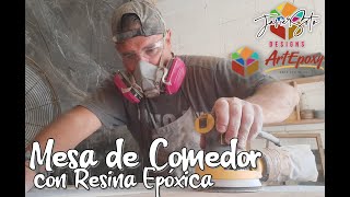 Comedor con Rio de Resina Epóxica - ArtEpoxy