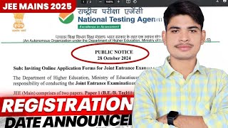 JEE MAINS 2025: REGISTRATION DATES OUT😱🚨!! #jeemians2025 #nta2025 #jeeadvanced