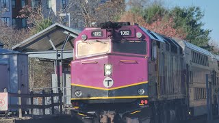 MBTA F40PH-3C #1062 crossing at Trotter Road. (read description)