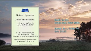 20565, Abendfriede für Blechbläserquartett von Josef Rheinberger