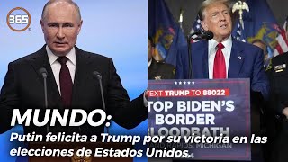 Putin FELICITA a TRUMP por su VICTORIA en las ELECCIONES de Estados Unidos