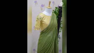 Georgette sarees with customized blouse