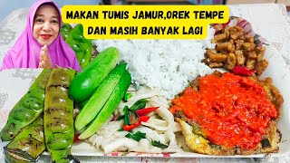 Telor bumbu balado.tempe orek.tumis jamur.sambel Pete‼️pasti bikin ngiler deh 🥰