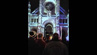 2014 X'mas Lights show at the Place Sainte-Catherine, Brussels Belgium