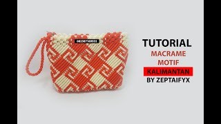 Tutorial Dompet Tali Kur Motif Kalimantan By Zeptaifyx