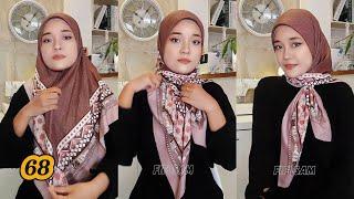 WAJIB COBA STYLE HIJAB SEGI EMPAT MOTIF MODERN RAPI DAN SIMPEL