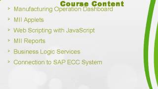 SAP MII Online Training