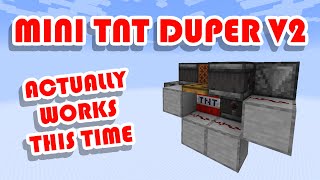 Mini TNT Duper V2 With NO SLIME OR CORAL! | Minecraft 1.13 - 1.17+