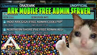 ARK MOBILE FREE ADMIN SERVER 😍🔥||ark||arkmobile||free admin ||#arkmobile