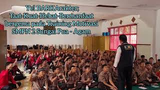 Yel BARKArakter; Taat Kuat Hebat Bermanfaat bergema di SMPN 2 Sungai Pua Agam #barkatraining #ldks