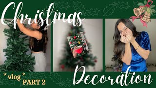 Christmas Tree Decoration | Part 2 *vlog 🎄❄️  #cherryjain #christmas2023 #christmasdecorations