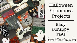 Tutorial | Halloween Ephemera Ideas | Scrappy Junk Journal Tags | Junk Journal Ephemera Ideas