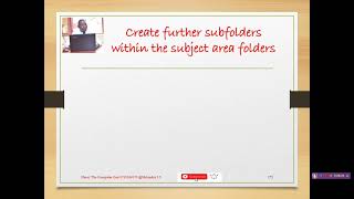 NC Senior One Lesson 40 Organizing files,  folders and subfolders