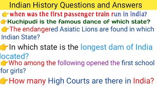 Indian History Questions and Answers in MCQ||Indian History quiz in English||Gk Quiz